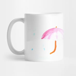 umbrella, rain, cute, holiday, Halloween, illustration, watercolor, festive, good mood, autumn, autumn Mug